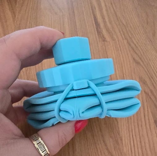 Customer photo review of Foldable Silicone Water Bottle