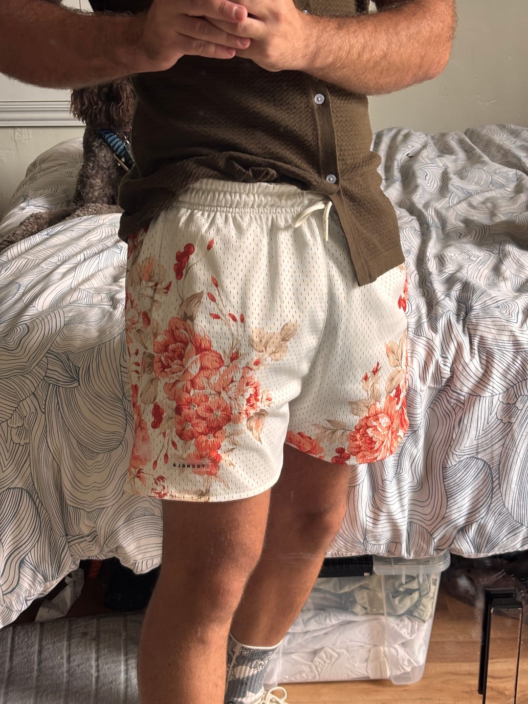 Customer photo review of 1111 -  Skulls & Roses Reversible Shorts
