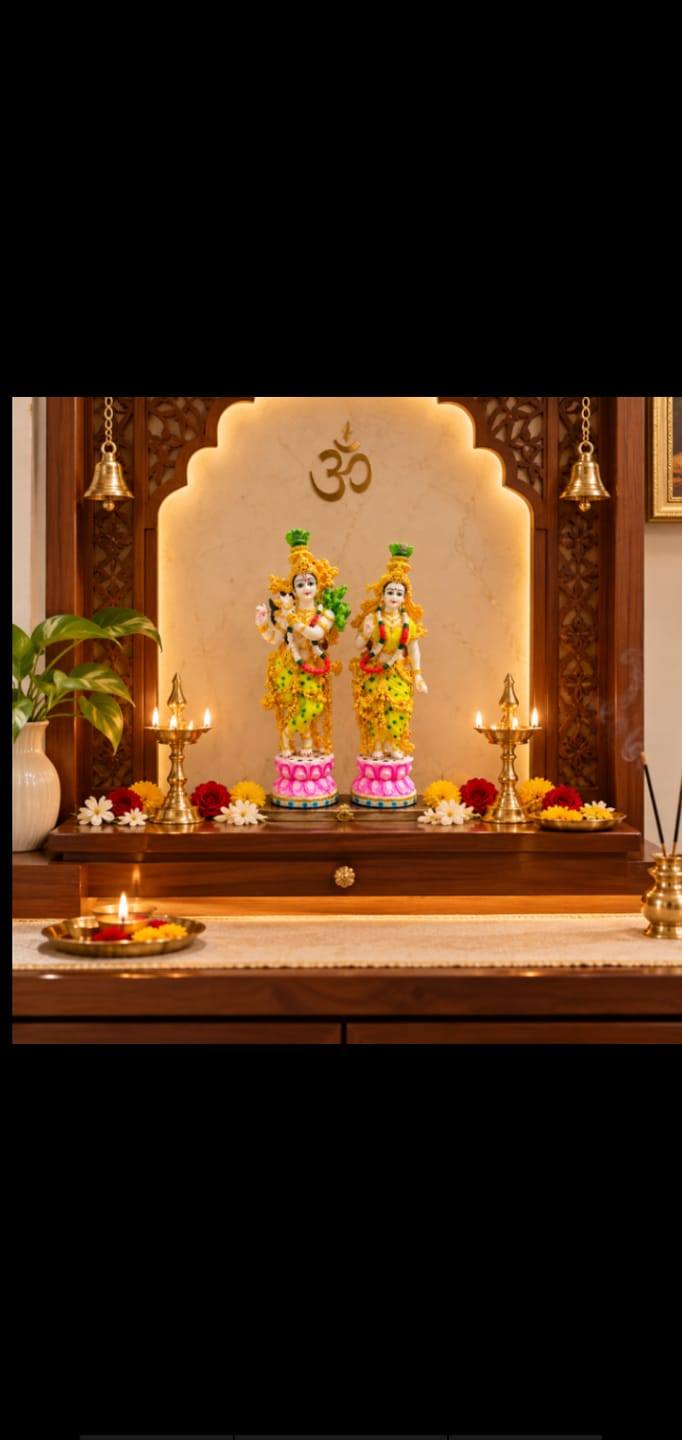 Customer photo review of Radha Krishna Decorative Idol Set – Traditional Spiritual Home Décor