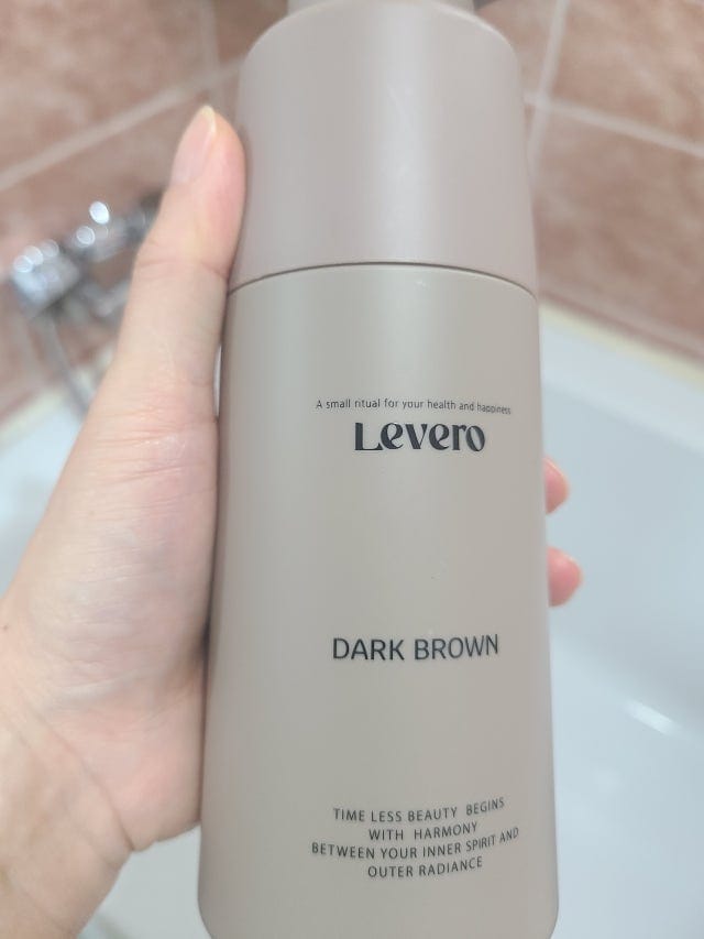 Customer photo review of Levero Coloring Shampoo — PPD-Free Grey Coverage 300ml