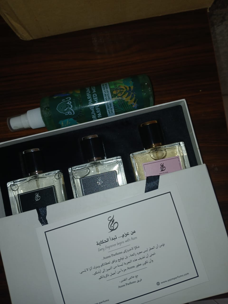 Customer photo review of Pack AZZM – 3 PARFUMS AU CHOIX