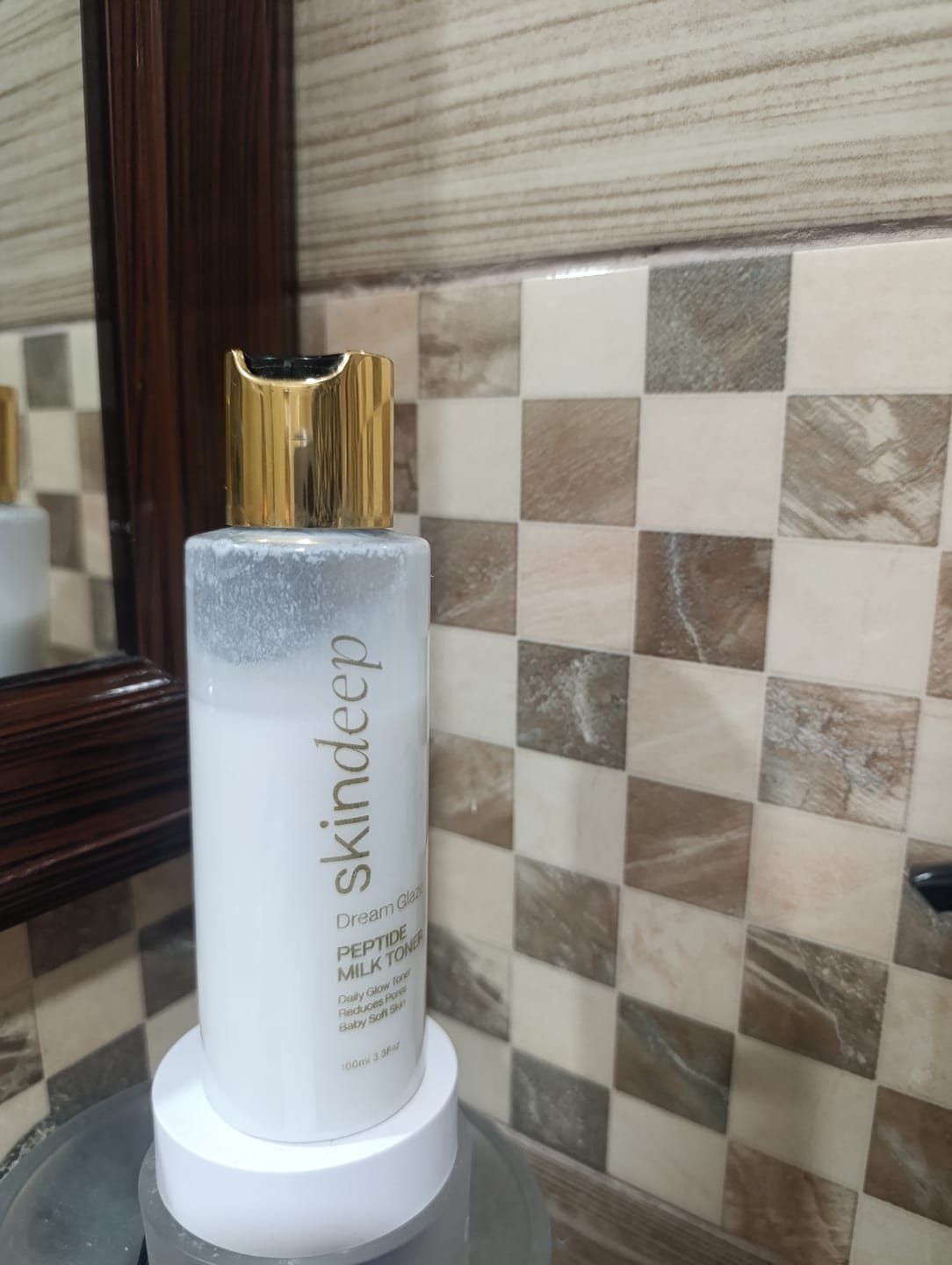 Customer photo review of DREAM GLAZE - Peptide Milk Toner