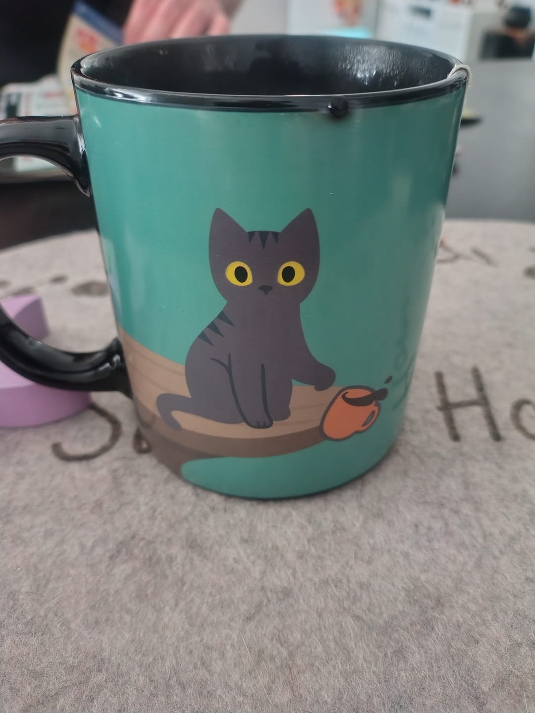 Customer photo review of Farbwechsel Kaffeebecher freches Kätzchen