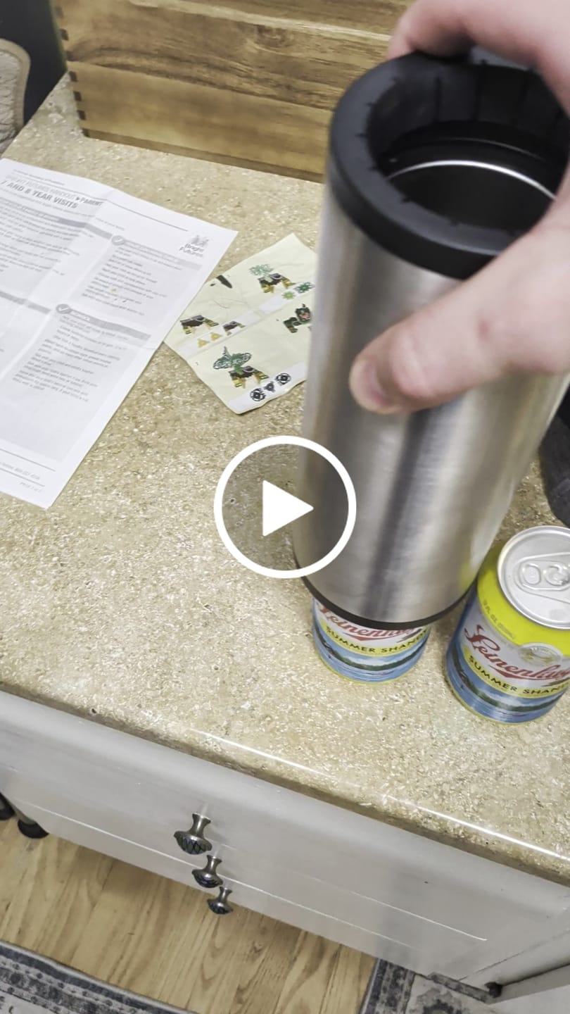 Customer video review of Stainless Steel Double Tactical Reload Can Cooler