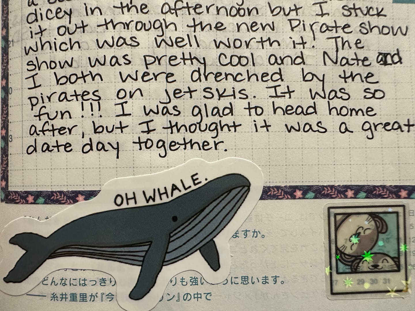 Customer photo review of My Otter Half Variety Sticker Pack
