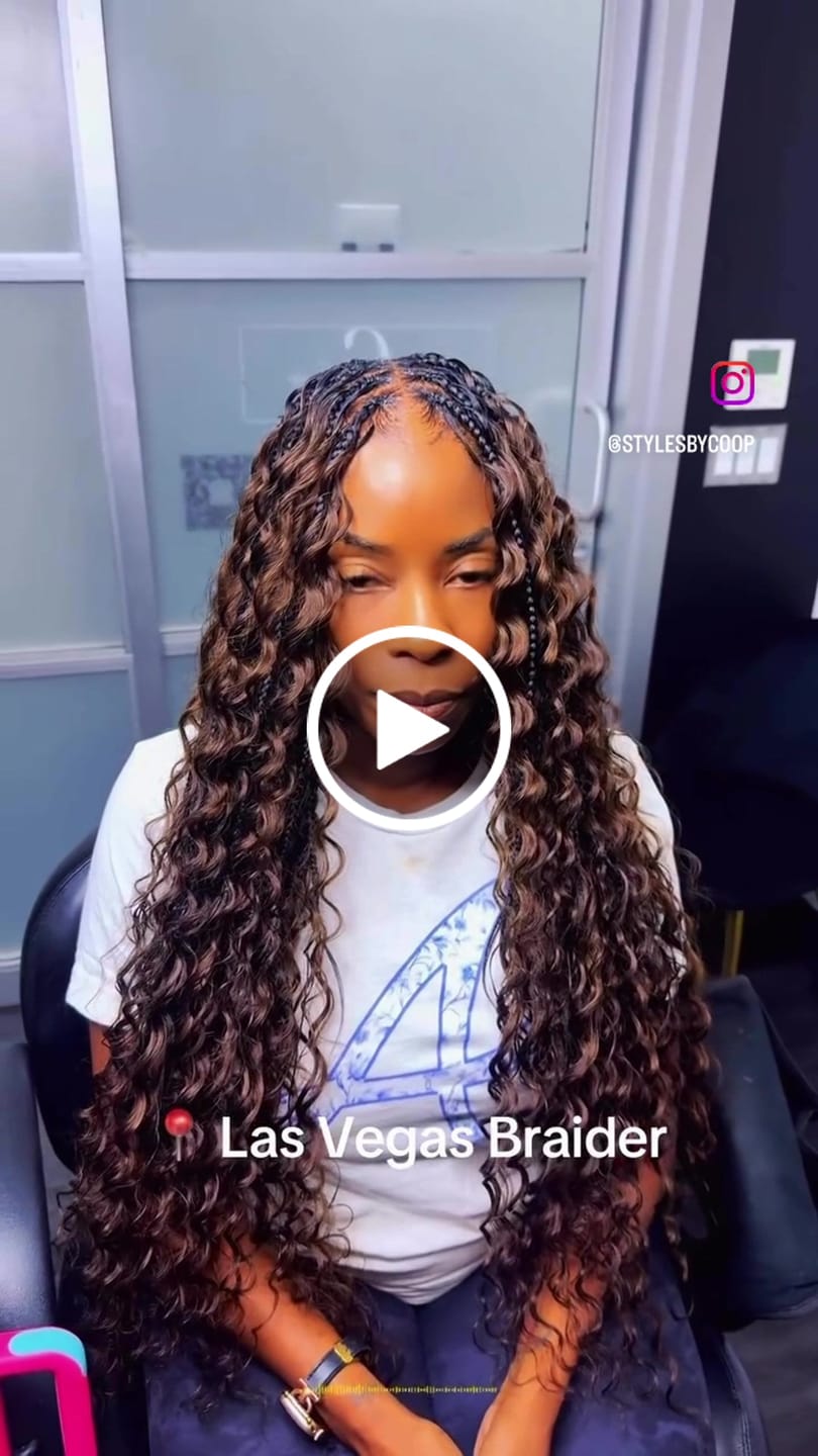 Customer video review of #T1B/4 Medium Brown Loose Deep Wave Human Crochet Hair with Dark Roots