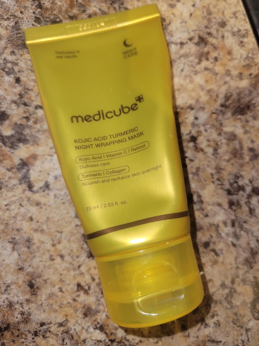 Customer photo review of Kojic Acid Turmeric Night Wrapping Mask ℗