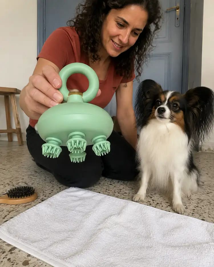 Customer photo review of AuraPet Gentle Scalp Massager