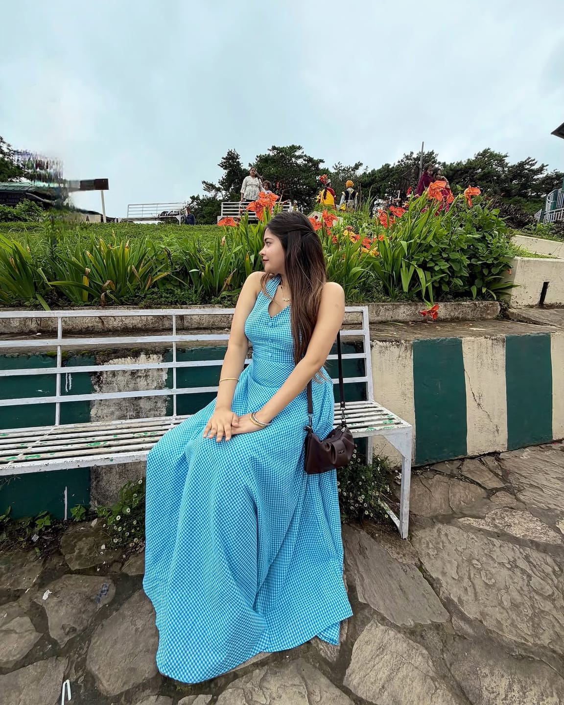 Customer photo review of BLUE HALTER SEABREEZE DRESS
