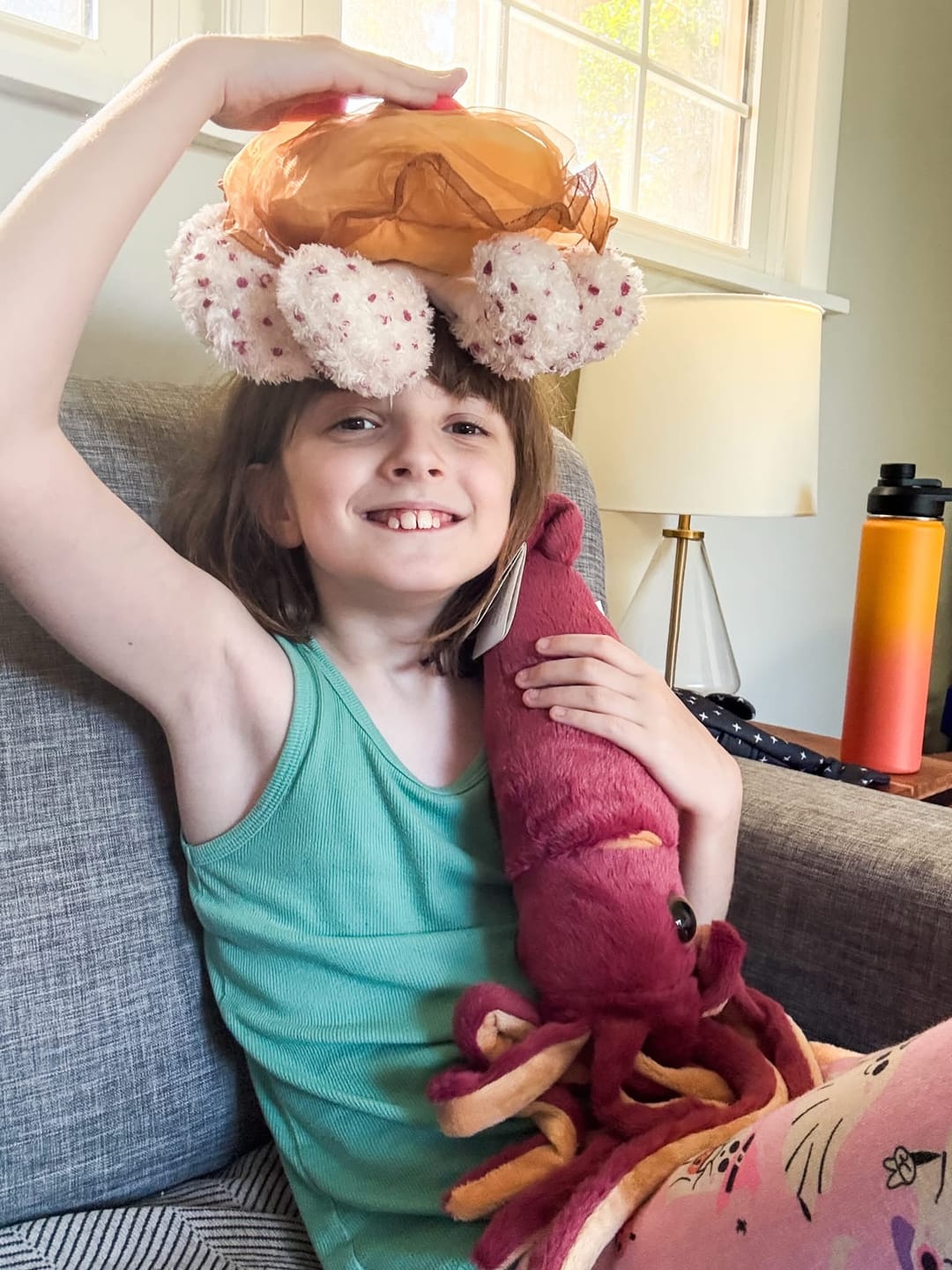 Customer photo review of Fried Egg Jellyfish Soft Stuffed Plush Toy