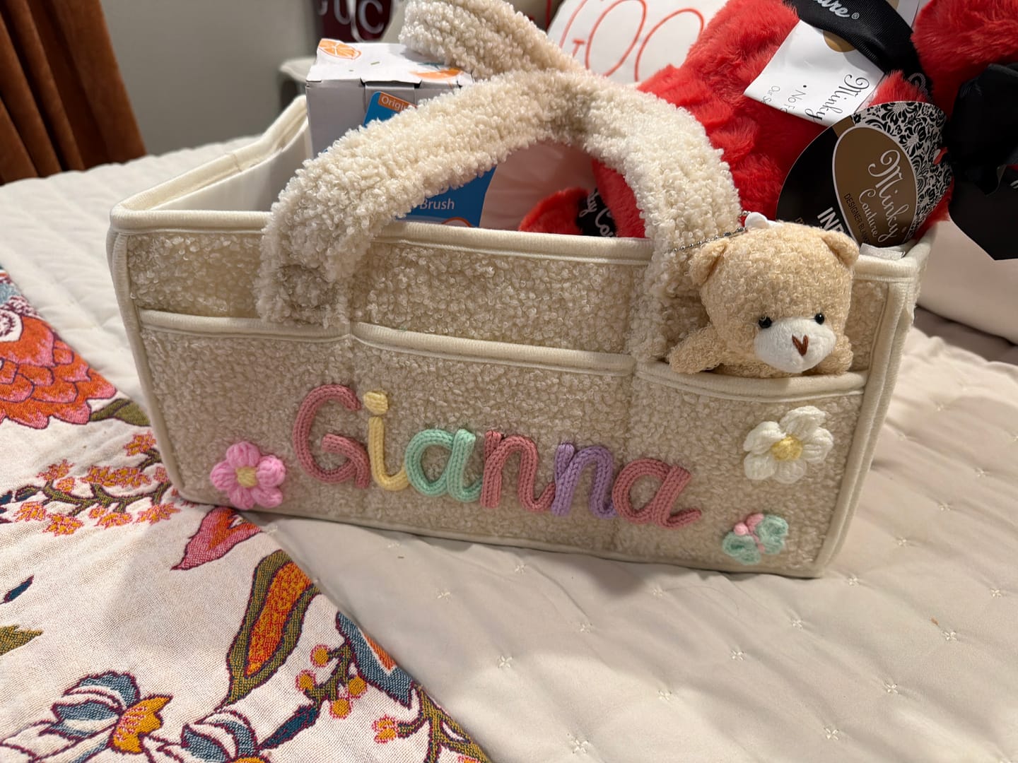 Customer photo review of K&C - Personalized Baby Storage Basket