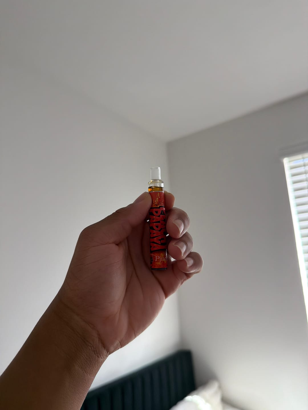 Customer photo review of Peachy Papaya Live Rosin Disposable — 0.5g