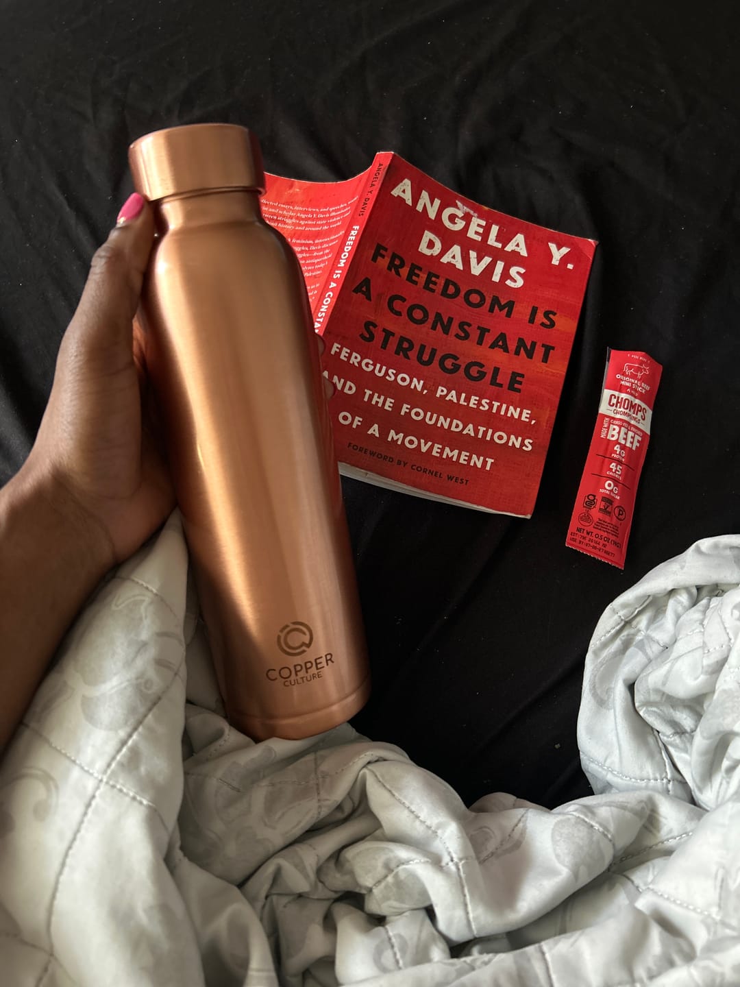 Customer photo review of Polished Copper Water Bottle 950ml