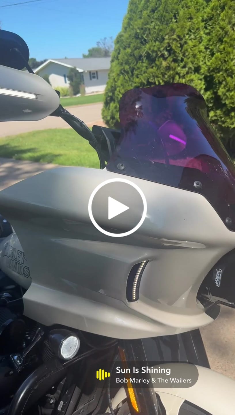Customer video review of Color Matched hand guard with LED for Touring & Softails fit for 2009-2026