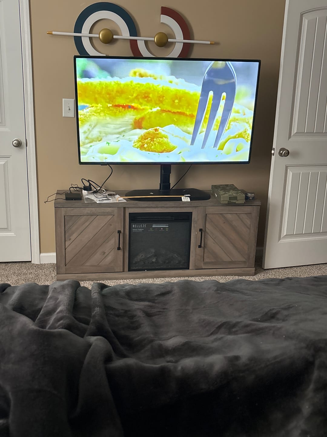 Customer photo review of Hilo 58" Rustic Fireplace TV Stand