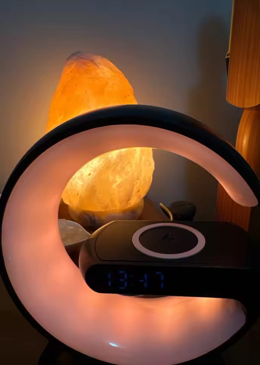 Customer photo review of Sol 3-in-1 Bluetooth Alarm Clock | Wireless Charger & LED Nightstand Speaker