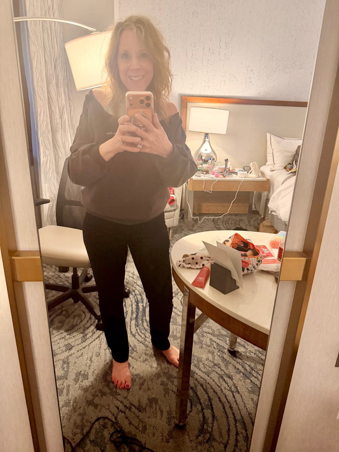 Customer photo review of Aelfric Eden Boxy Layered Off-The-Shoulder Sweatshirt