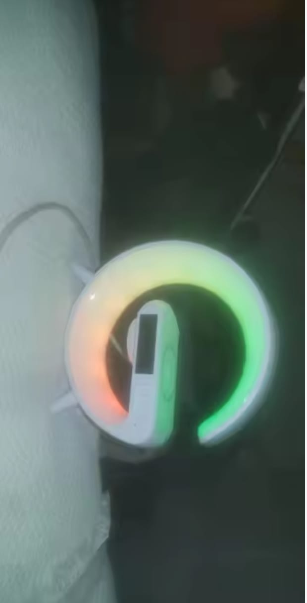 Customer photo review of Sol 3-in-1 Bluetooth Alarm Clock | Wireless Charger & LED Nightstand Speaker