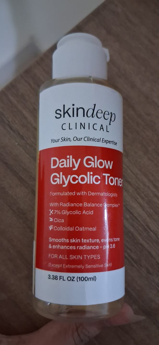 Customer photo review of Daily Glow Glycolic Toner