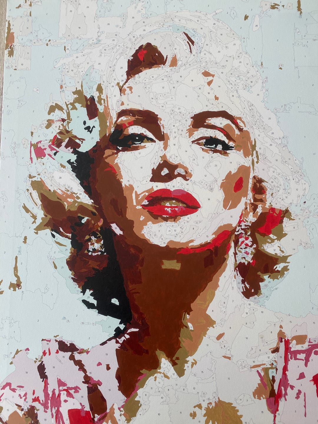 Customer photo review of Expressive Marilyn | Paint by Number