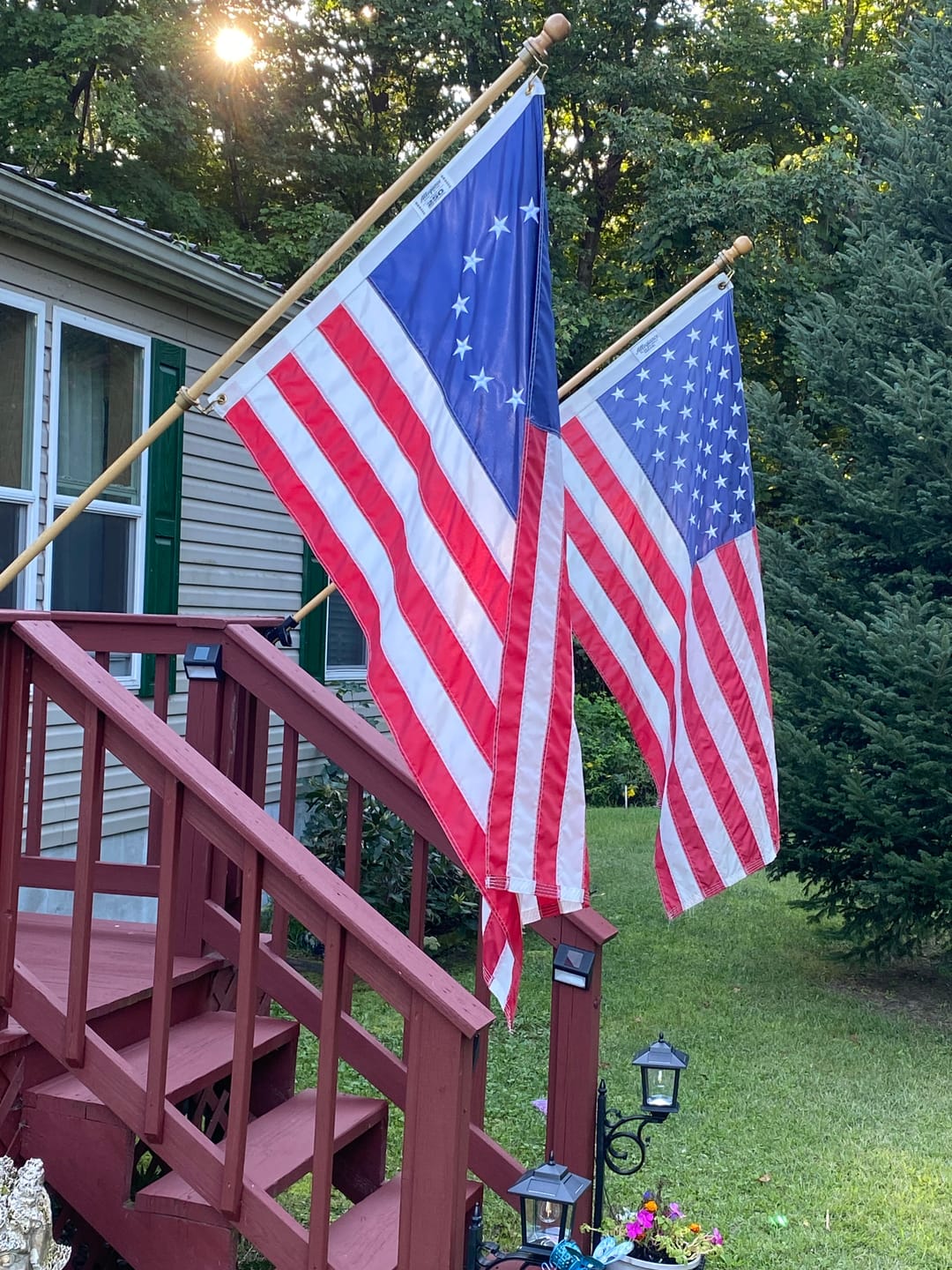 Customer photo review of 3' x 5' American Flag Set