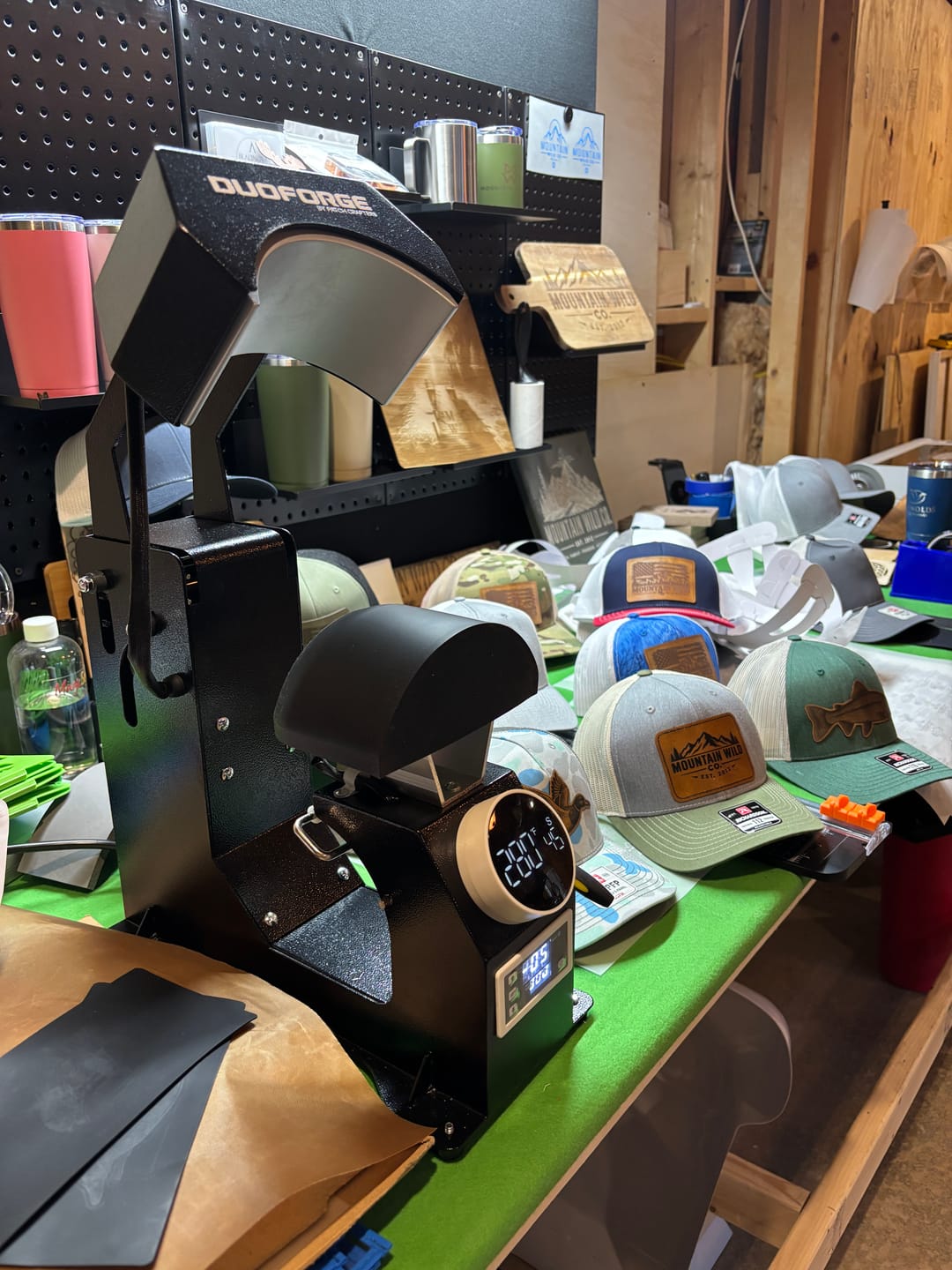 Customer photo review of DuoForge Automatic Dual-Heat platen Cap Heat Press