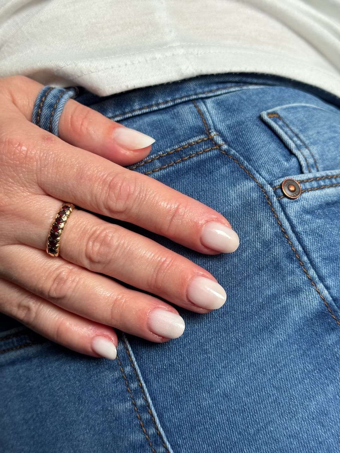 Customer photo review of Semilac Jelly Builder Gel Thixo Gel Sparkle White 15g