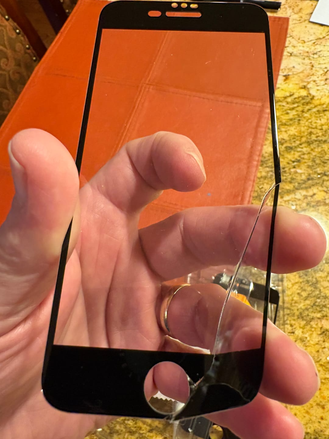 Customer photo review of 3 in 1 Screen Protector - iPhone