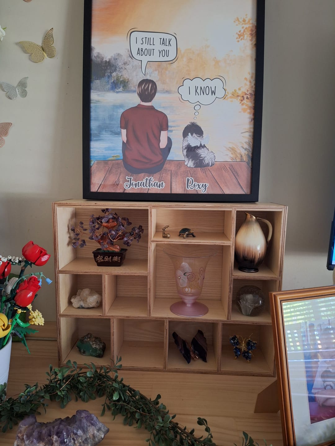 Customer photo review of Wooden Display Shelf for Mugs, Cups & Small Collectibles