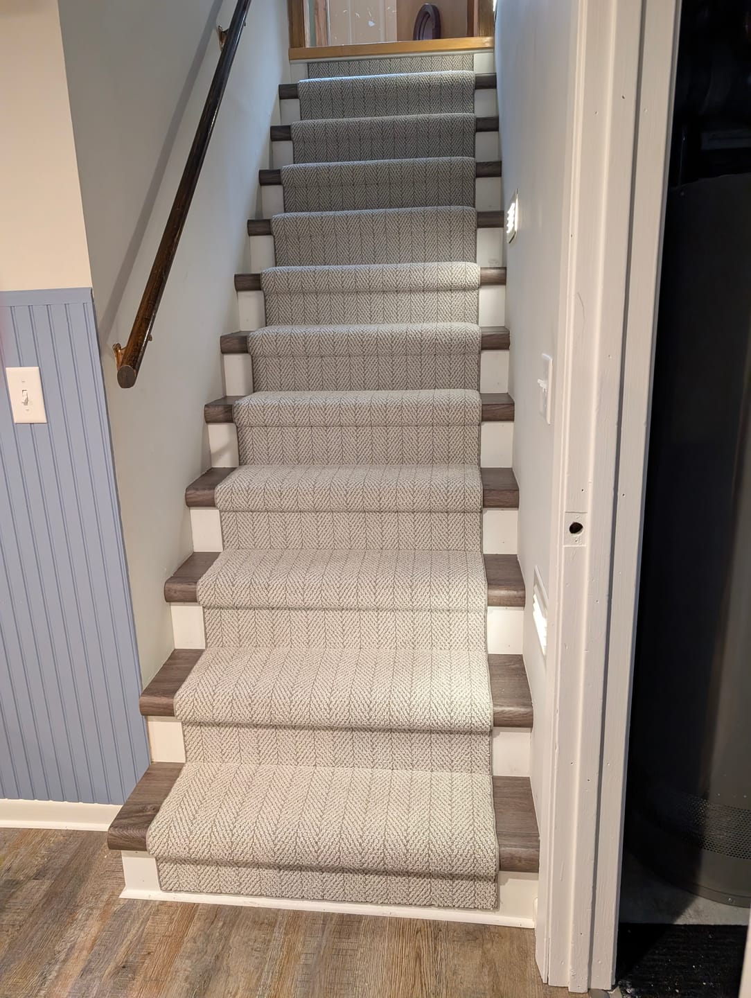 Customer photo review of Amalfi Paradise Modern Herringbone Stair Runner