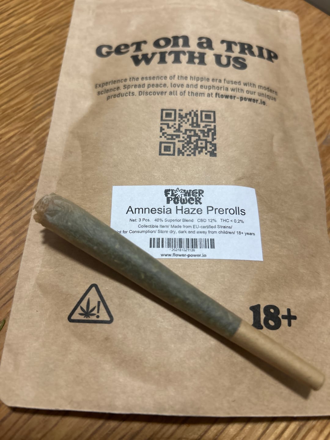 Customer photo review of 😶‍🌫️Amnesia Superior Prerolls - Power LVL 4/5