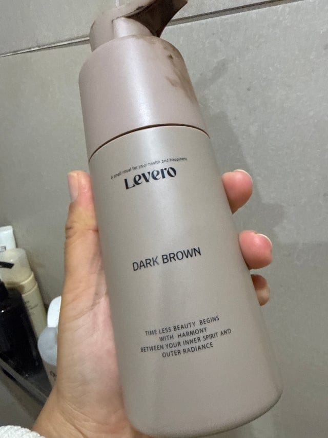 Customer photo review of Levero Coloring Shampoo — PPD-Free Grey Coverage 300ml