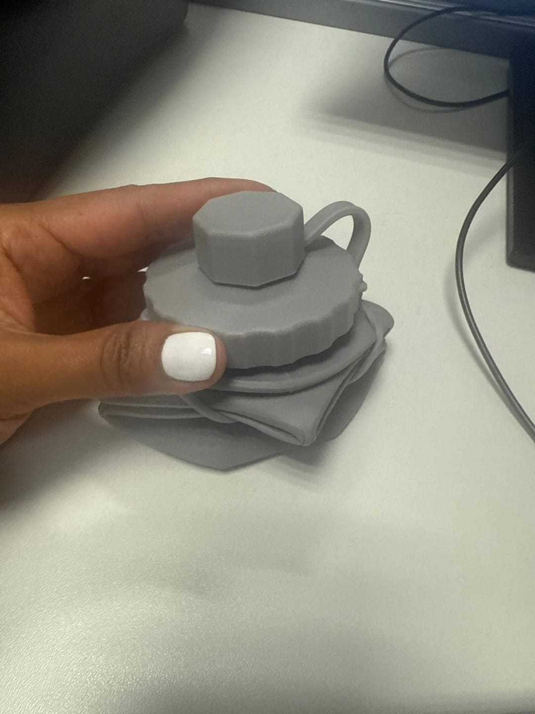 Customer photo review of Foldable Silicone Water Bottle