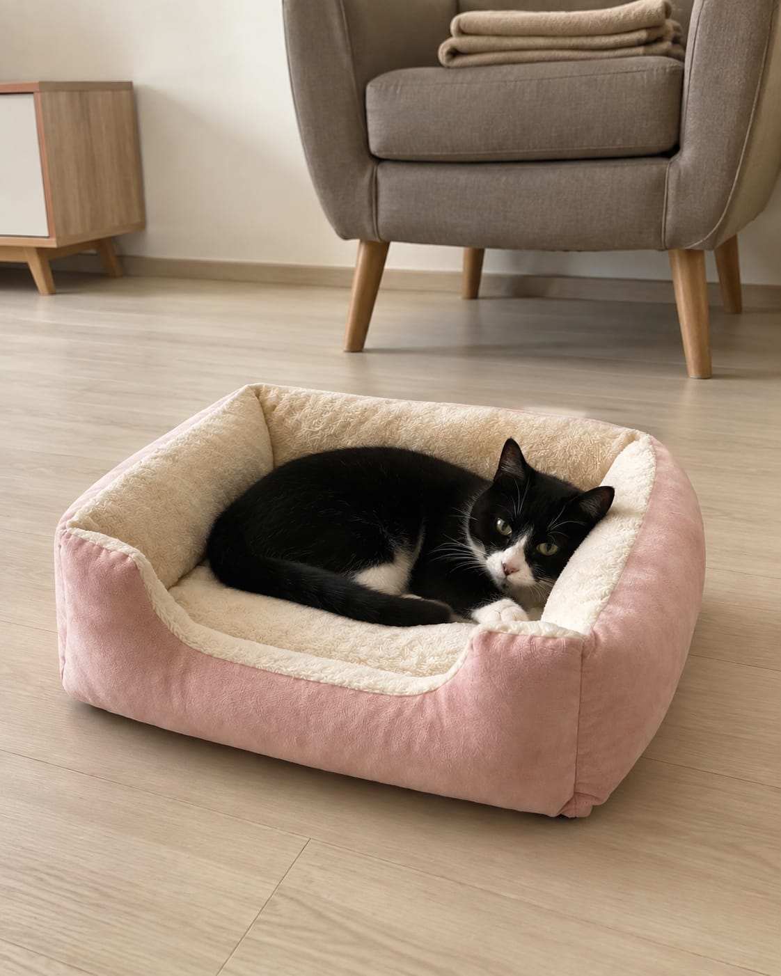 Customer photo review of Cozy Haven Pet House & Bed