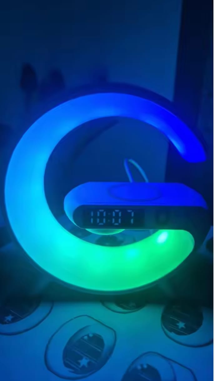 Customer photo review of Sol 3-in-1 Bluetooth Alarm Clock | Wireless Charger & LED Nightstand Speaker