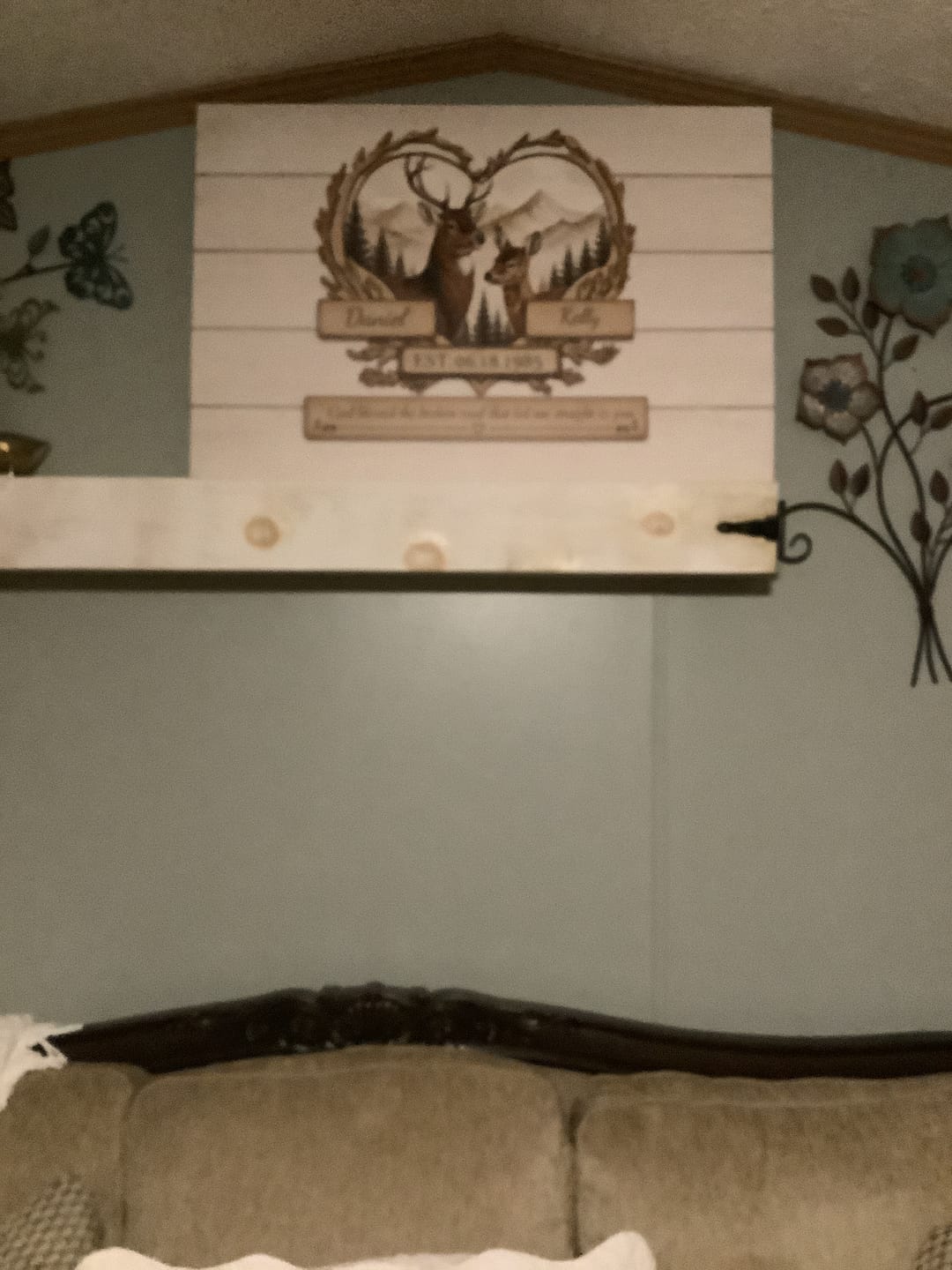 Customer photo review of "God Bless The Broken Road," Personalized Deer Couple Canvas Wall Art