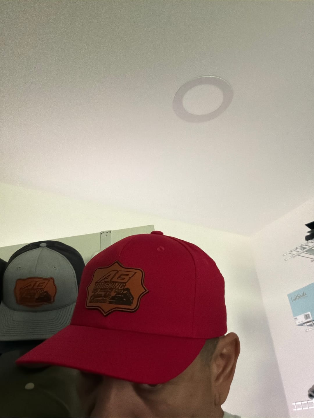 Customer photo review of DyeCharm Custom Leather Patch Hats