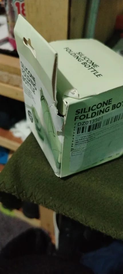Customer photo review of Foldable Silicone Water Bottle