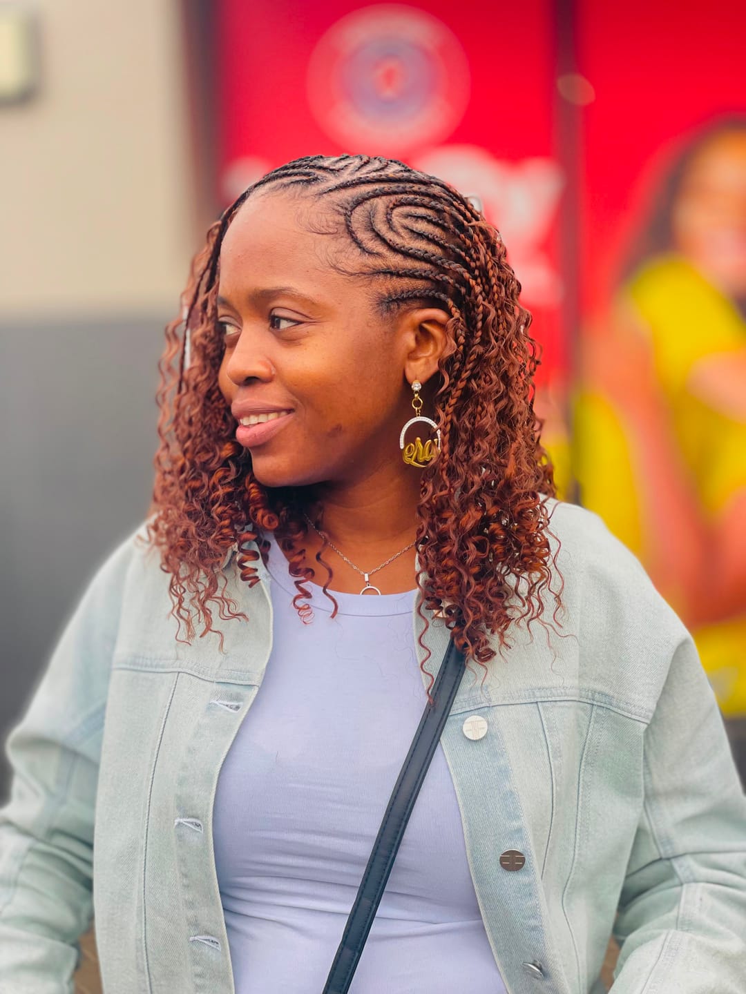 Customer photo review of Gold Muse Drop Hoops