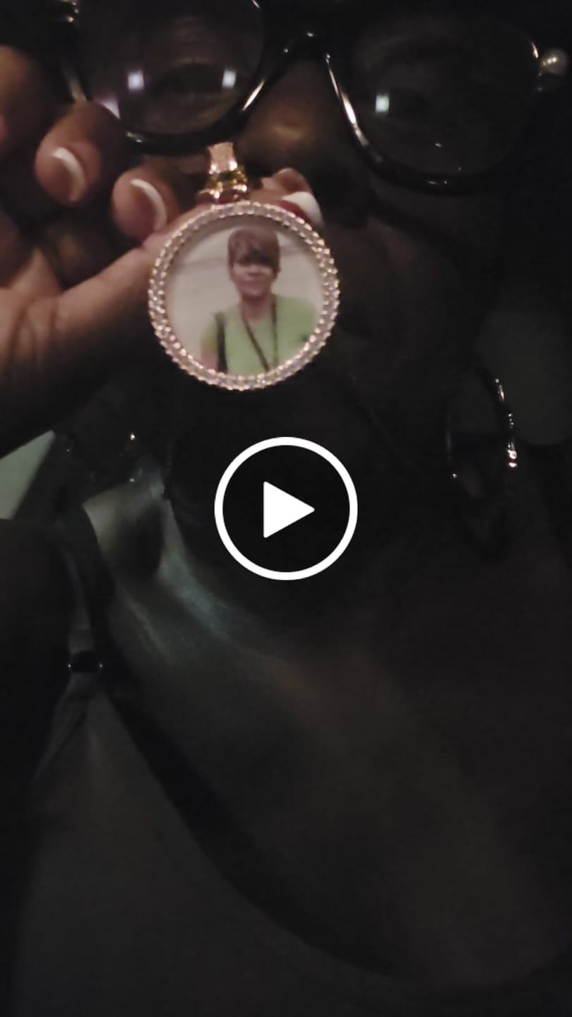 Customer video review of Custom Diamond Studded Angel Wing Photo Necklace