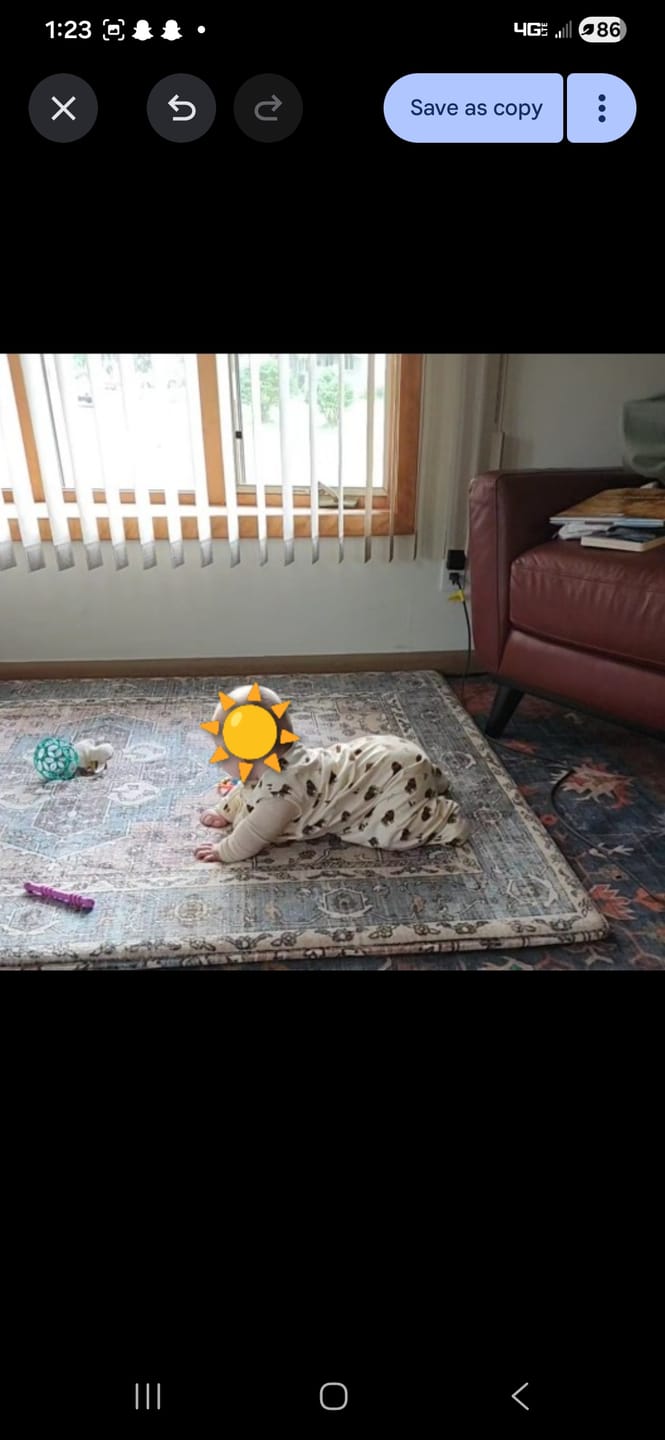 Customer photo review of Designer Relax Mat - 1.4" Thick Foam Base