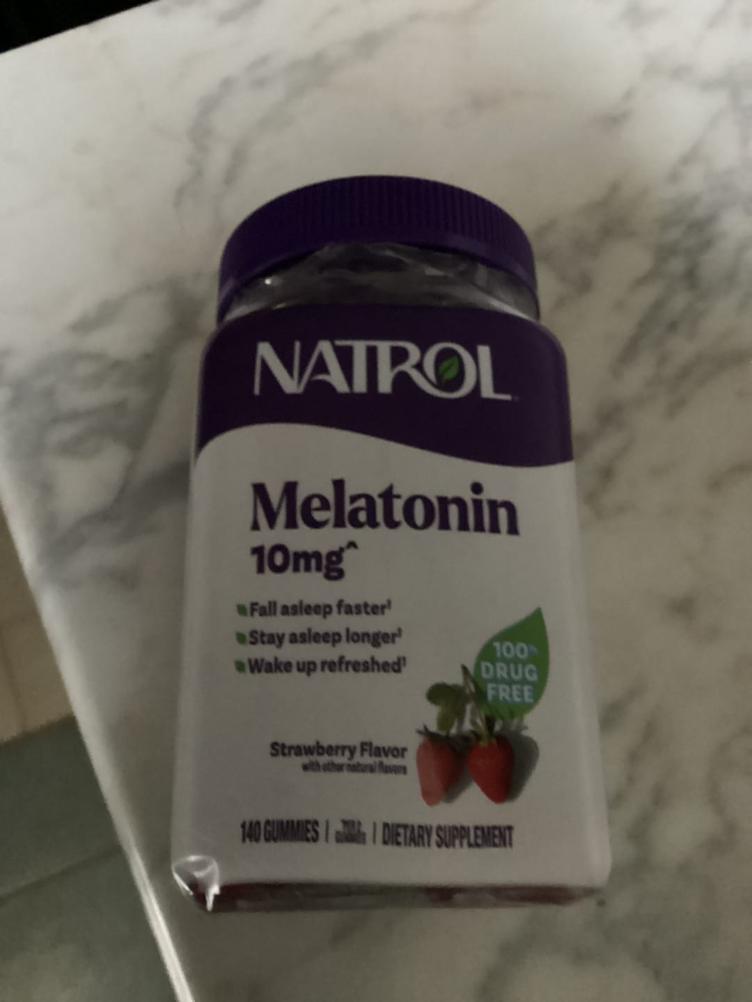 Customer photo review of Natrol Melatonina 10mg, 140 Gomas Mastigáveis de Morango