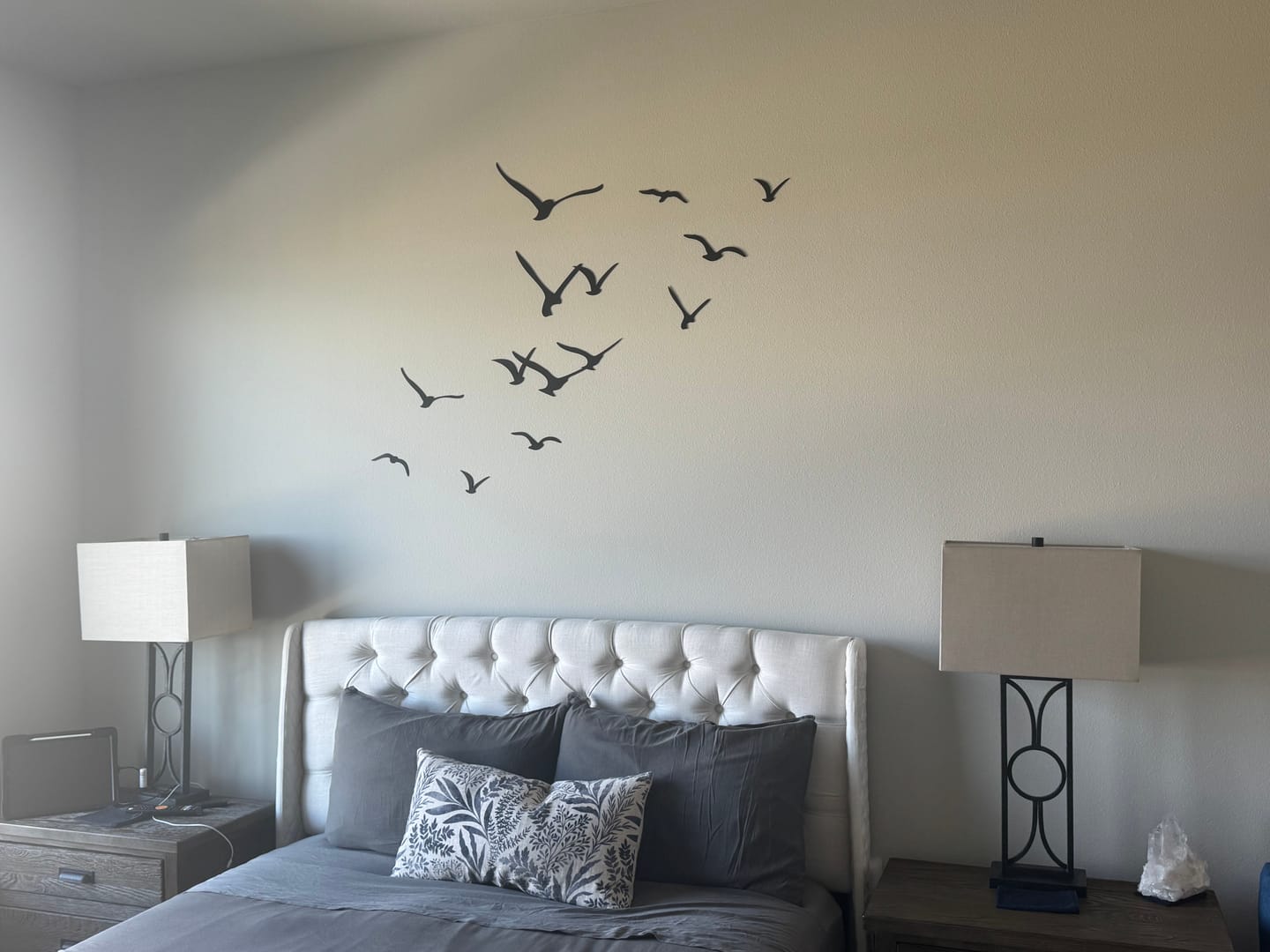 Customer photo review of Flying Birds Metal Wall Art