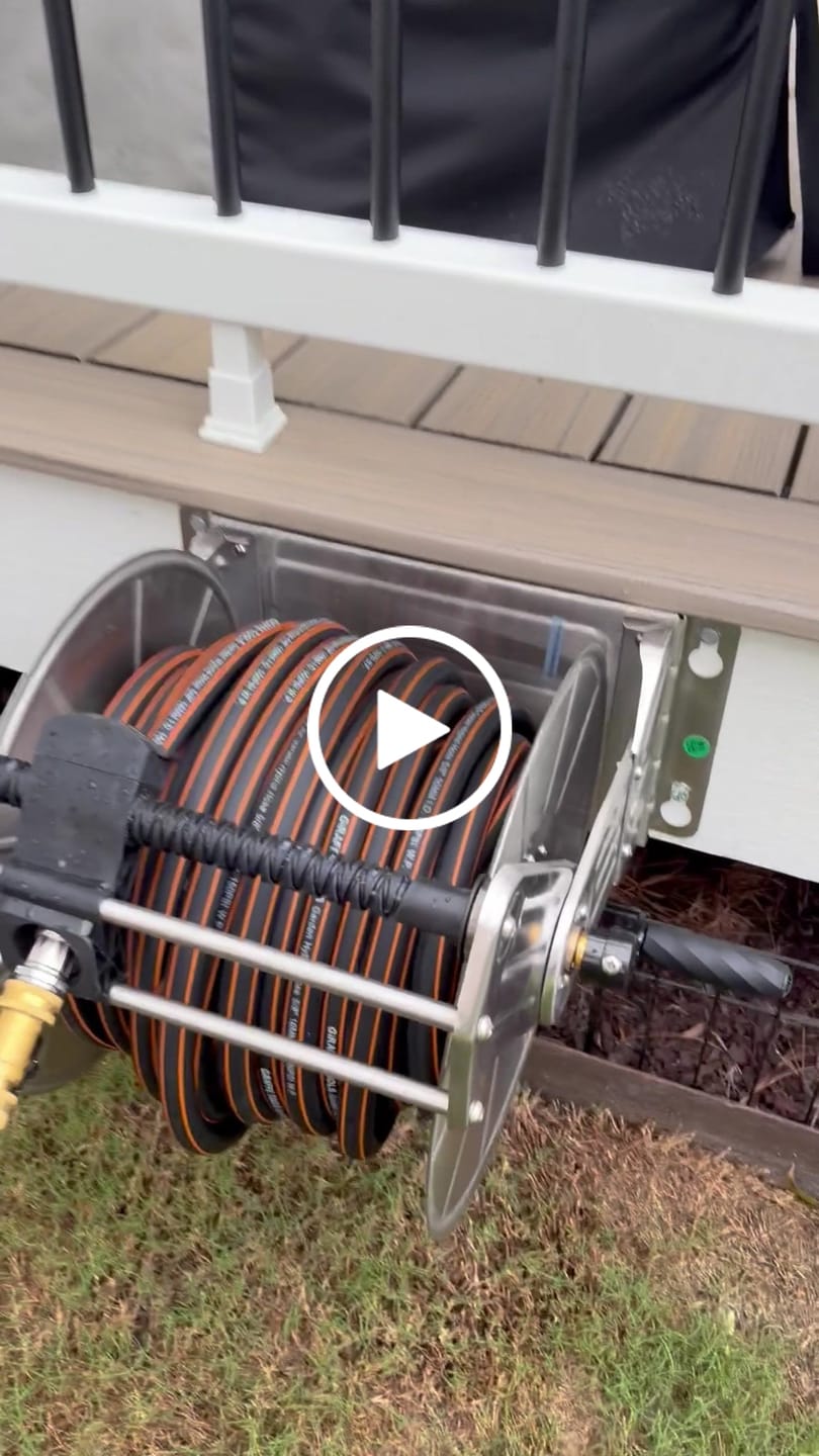 Customer video review of Wall Mounted Hose Reel-Stainless Steel-Heavy Duty