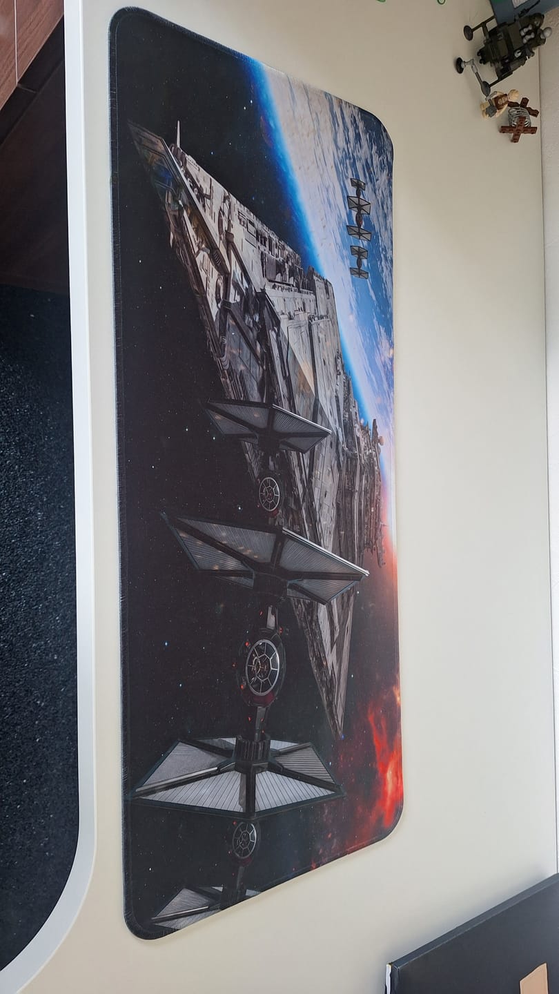 Customer photo review of Star Wars Mouse Pad - Empire Fleet Gaming Desk Mat