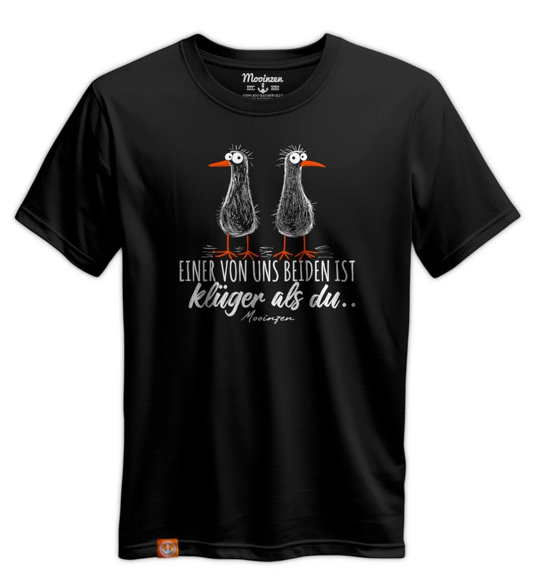Customer photo review of Einer von uns beiden ist klüger als du · Unisex Premium Bio T-Shirt