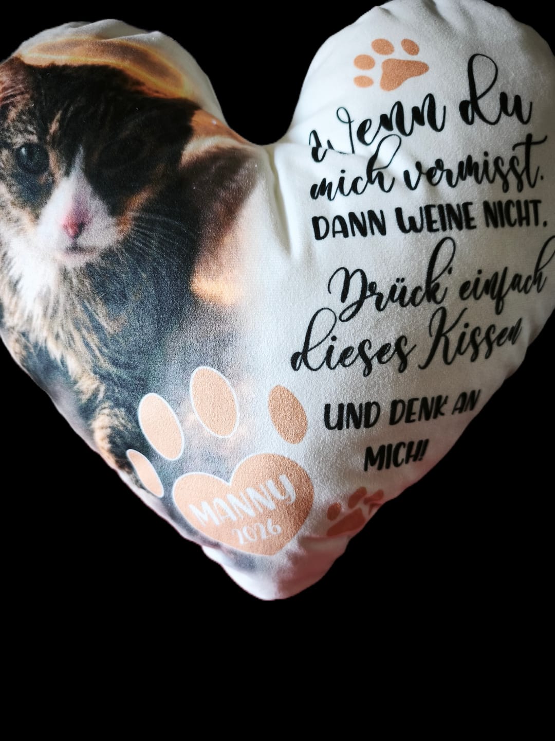 Customer photo review of Personalisiertes Formkissen - Wenn du mich vermisst