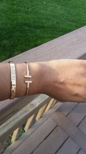 Customer photo review of LOVE BRACELET 6.1MM 4 DIAMONDS