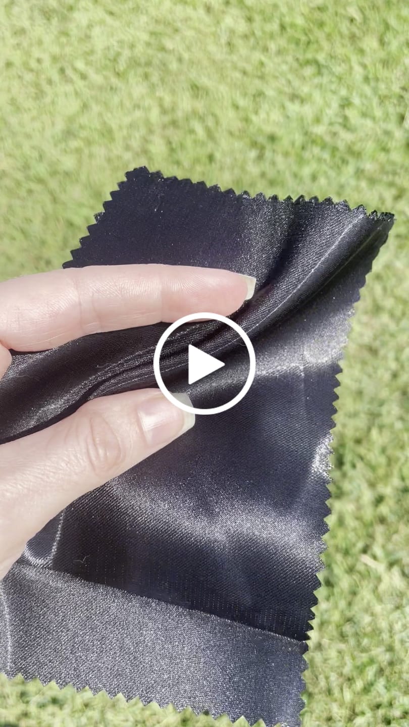 Customer video review of Black Liquid Bridal Satin