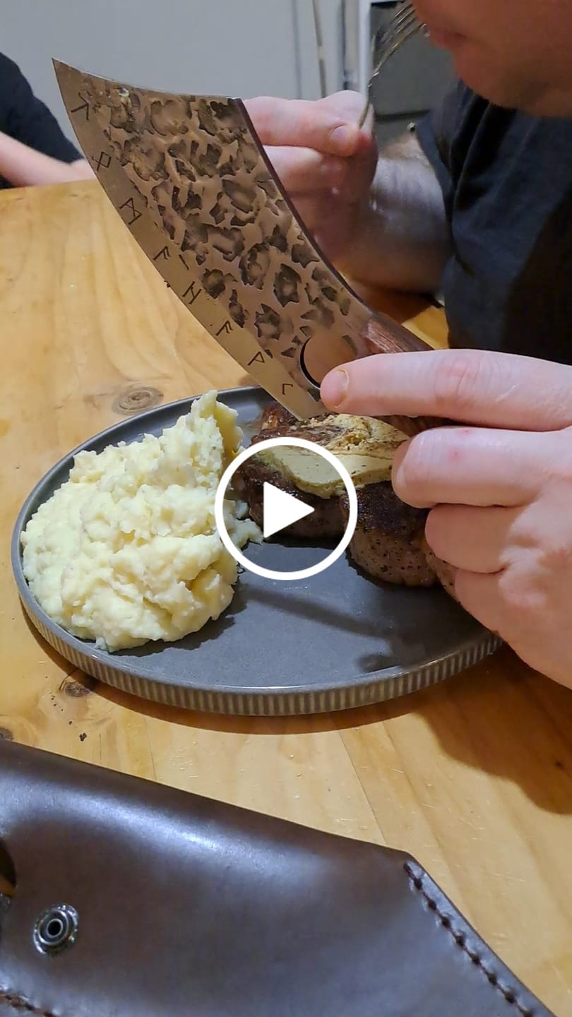 Customer video review of The Viking Steak Knife